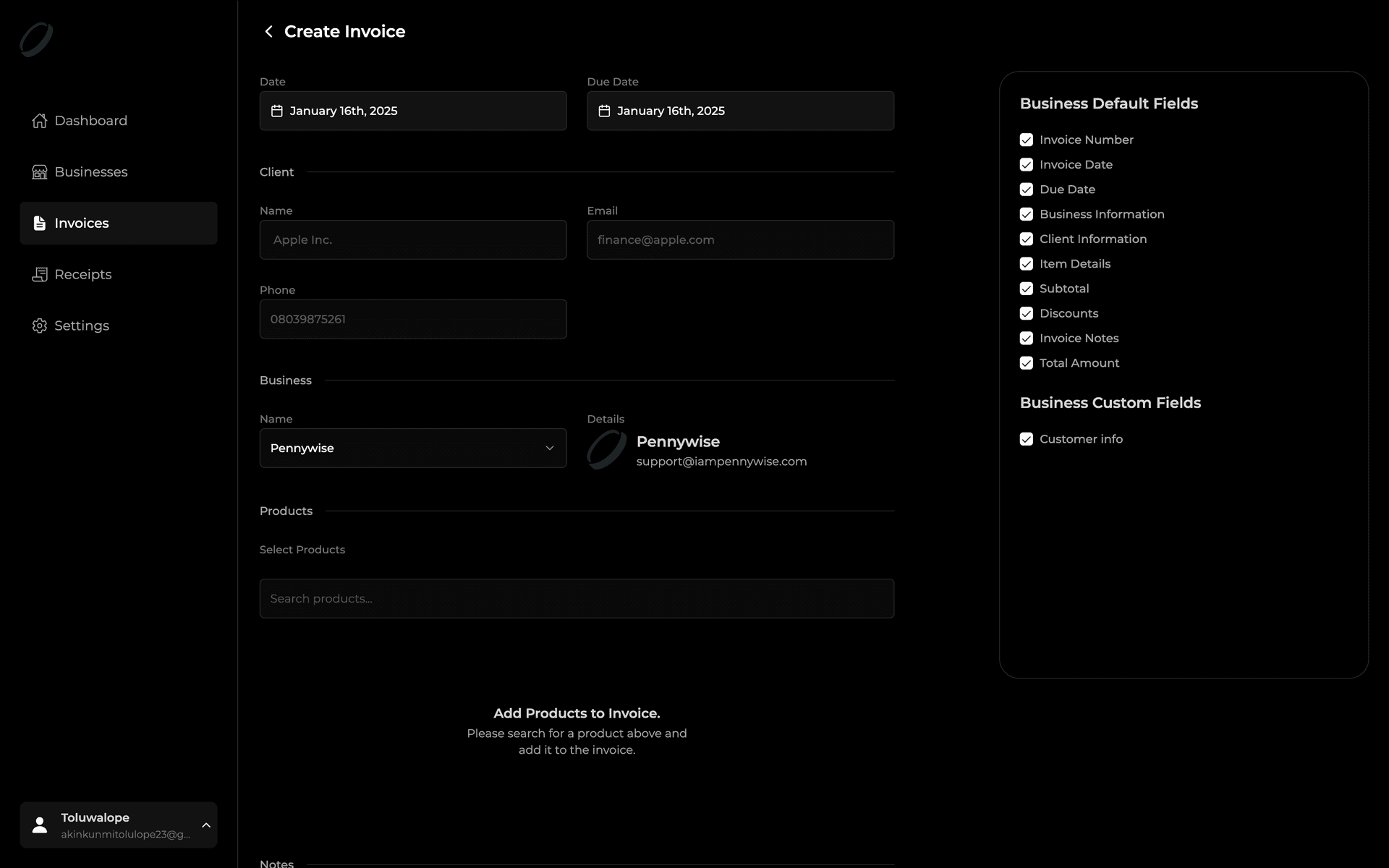 1. Seamless Invoice Generation